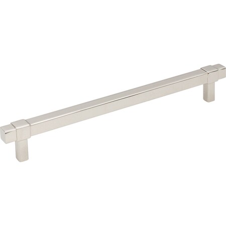 Jeffrey Alexander 192 mm Center-to-Center Polished Nickel Square Zane Cabinet Pull 293-192NI
